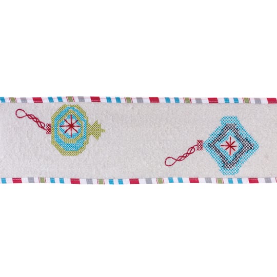 Melrose 4" x 5yd. Ornament Holiday Wired Ribbon | Michaels®